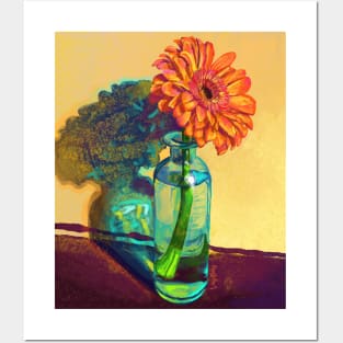 Gerbera in a vase Posters and Art